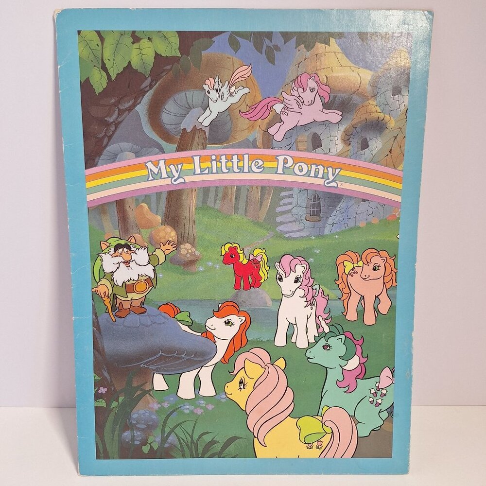 1986 My Little Pony Pocket Folder Vintage Rainbow Ponies Hasbro